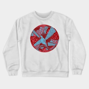 Pastel Tones Circle of The Northern Cardinal Crewneck Sweatshirt